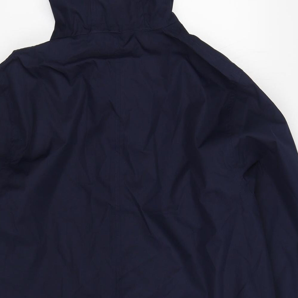Cotton Traders Mens Blue Rain Coat Coat Size XL Zip