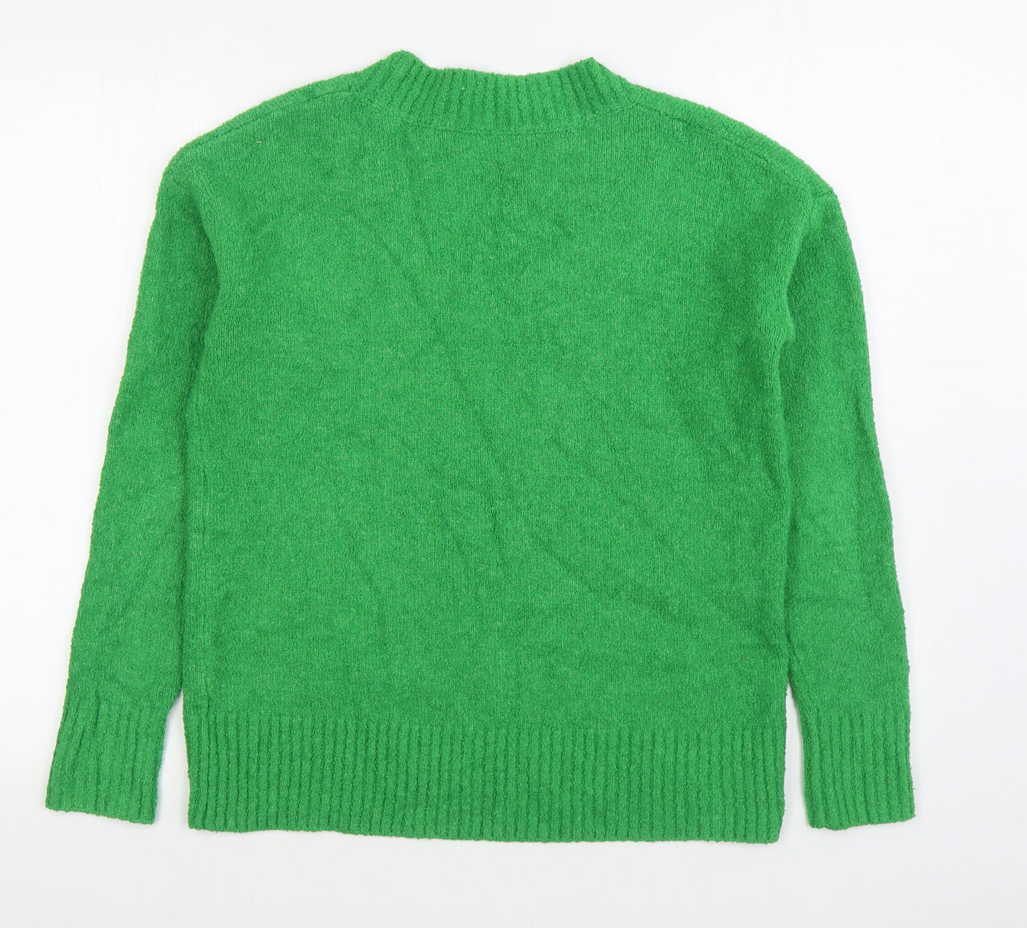 NEXT Womens Green Scoop Neck Cotton Pullover Jumper Size S