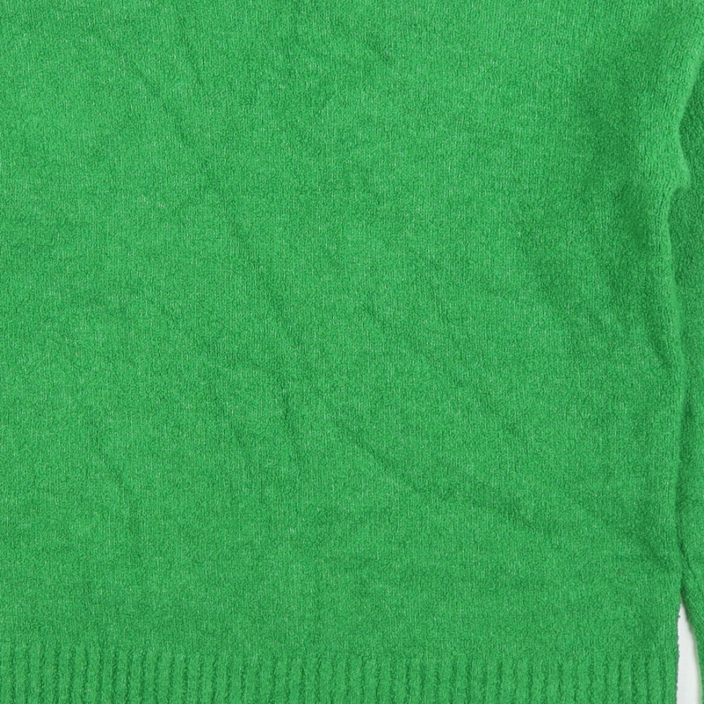 NEXT Womens Green Scoop Neck Cotton Pullover Jumper Size S
