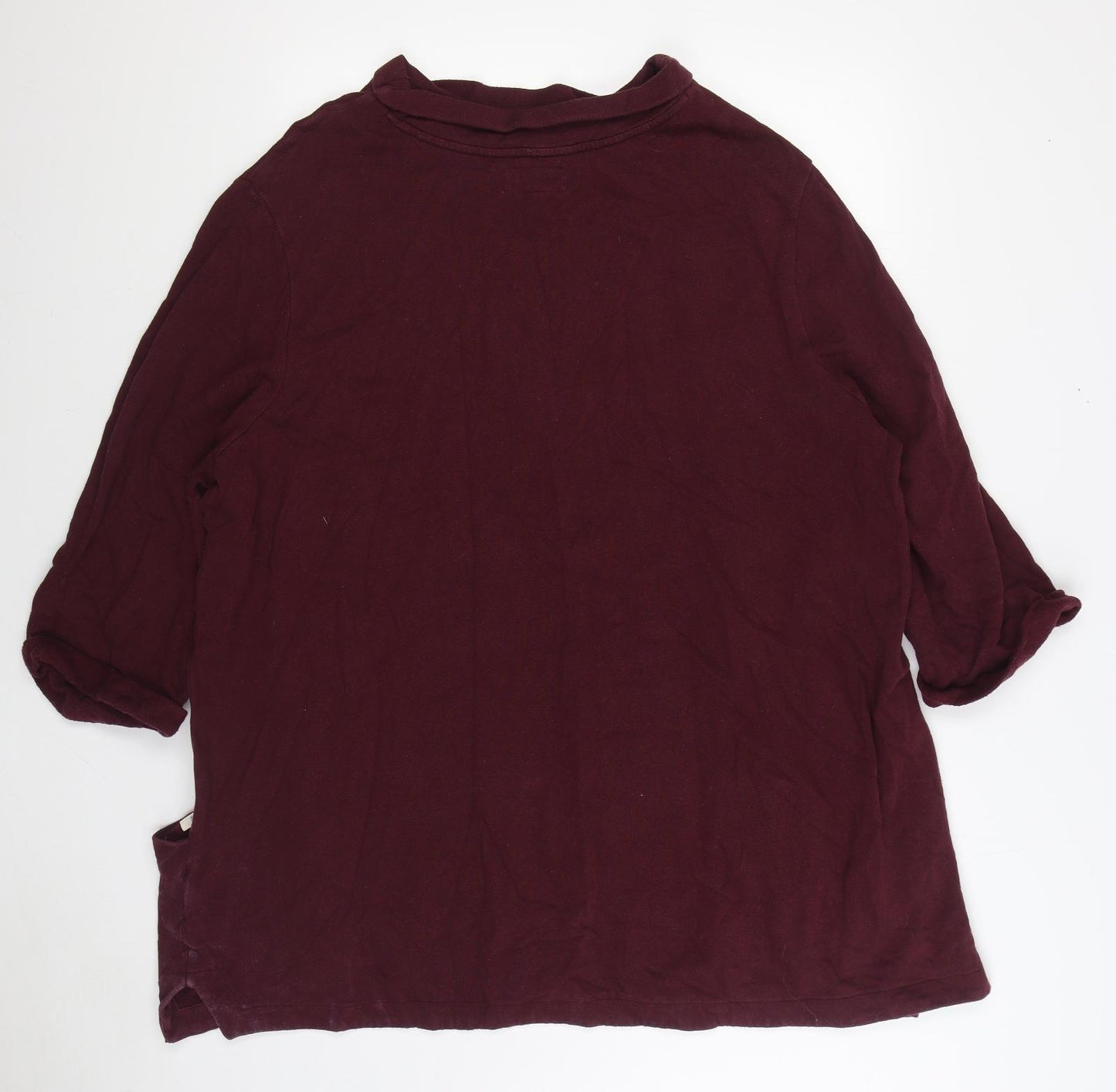 Seasalt Cornwall Womens Red 100% Cotton Pullover Sweatshirt Size 24 Pullover