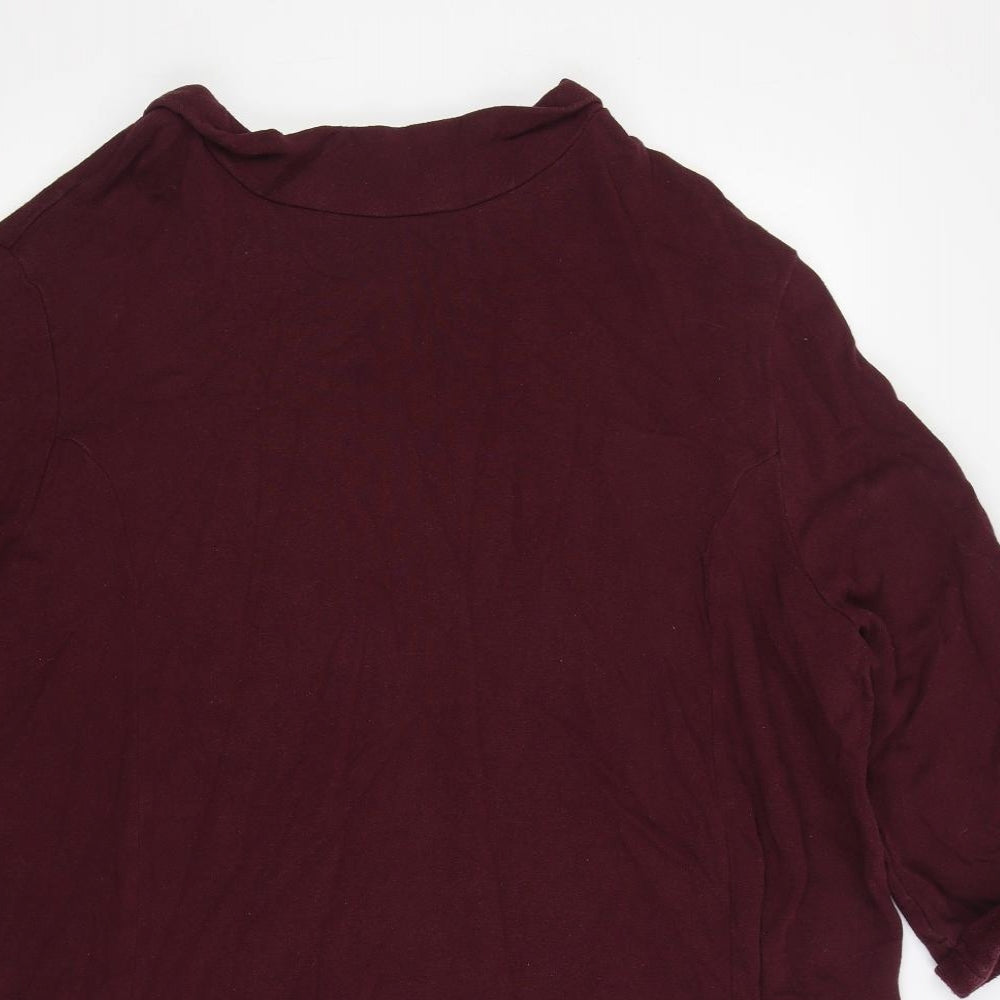 Seasalt Cornwall Womens Red 100% Cotton Pullover Sweatshirt Size 24 Pullover