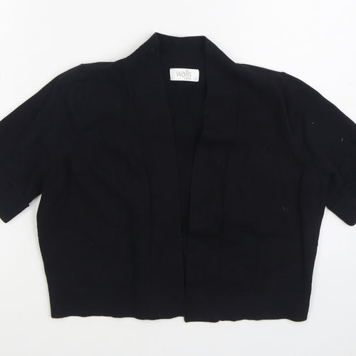 Wallis Womens Black V-Neck Cotton Cardigan Jumper Size M