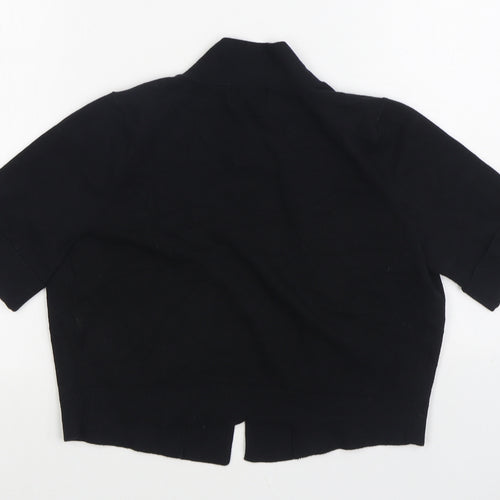 Wallis Womens Black V-Neck Cotton Cardigan Jumper Size M