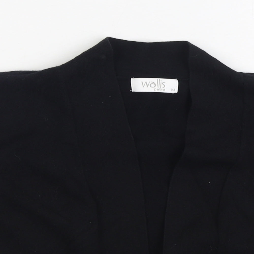 Wallis Womens Black V-Neck Cotton Cardigan Jumper Size M