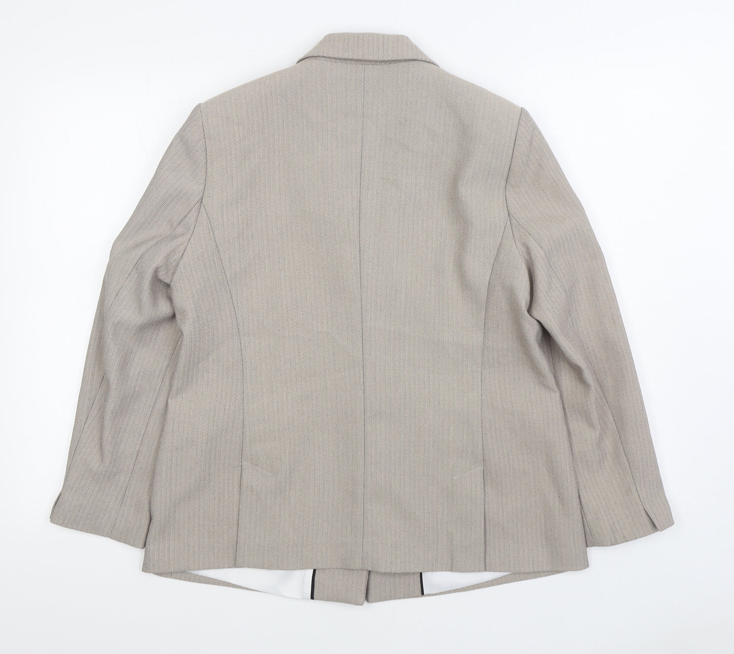 NEXT Womens Beige Jacket Blazer Size 16 Button