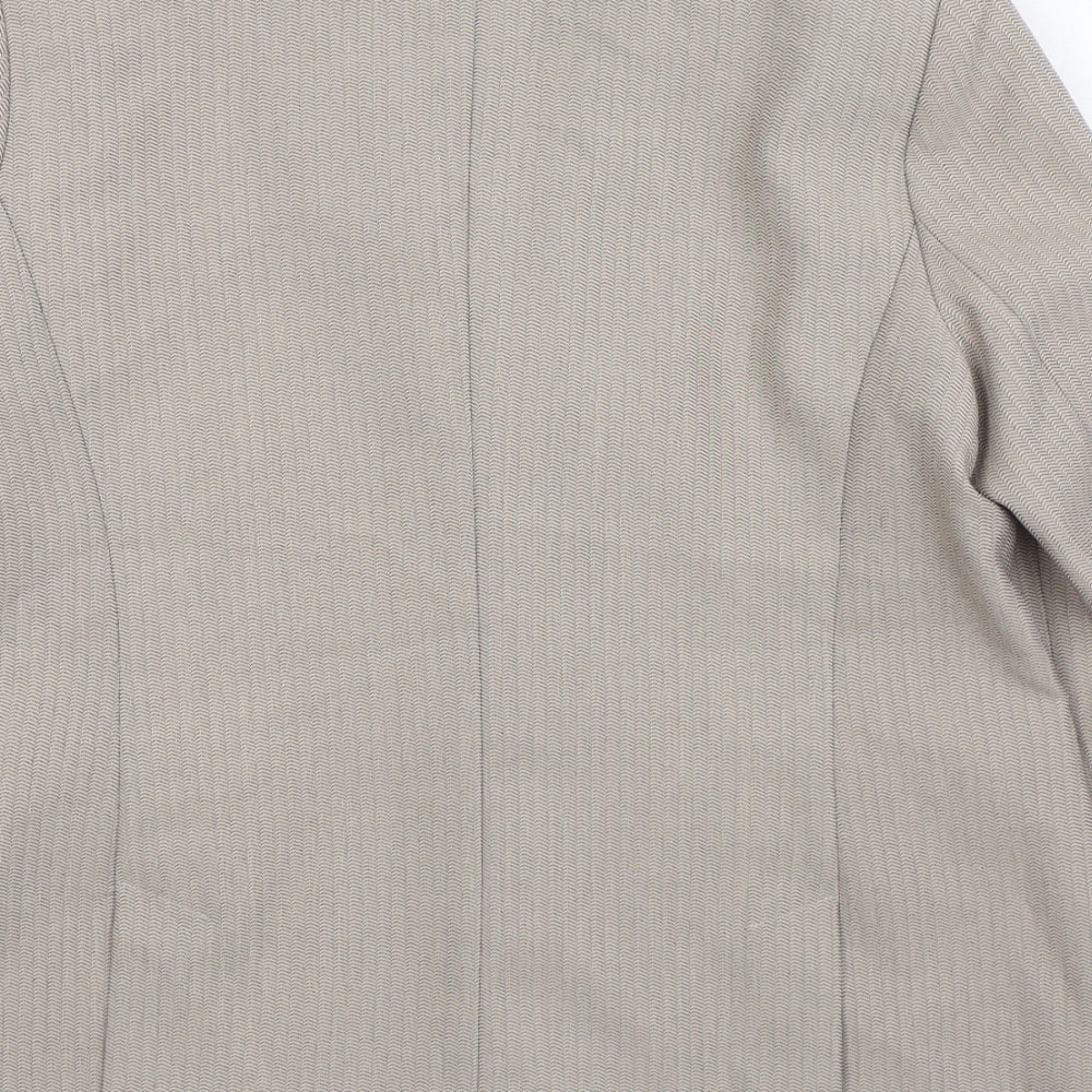 NEXT Womens Beige Jacket Blazer Size 16 Button