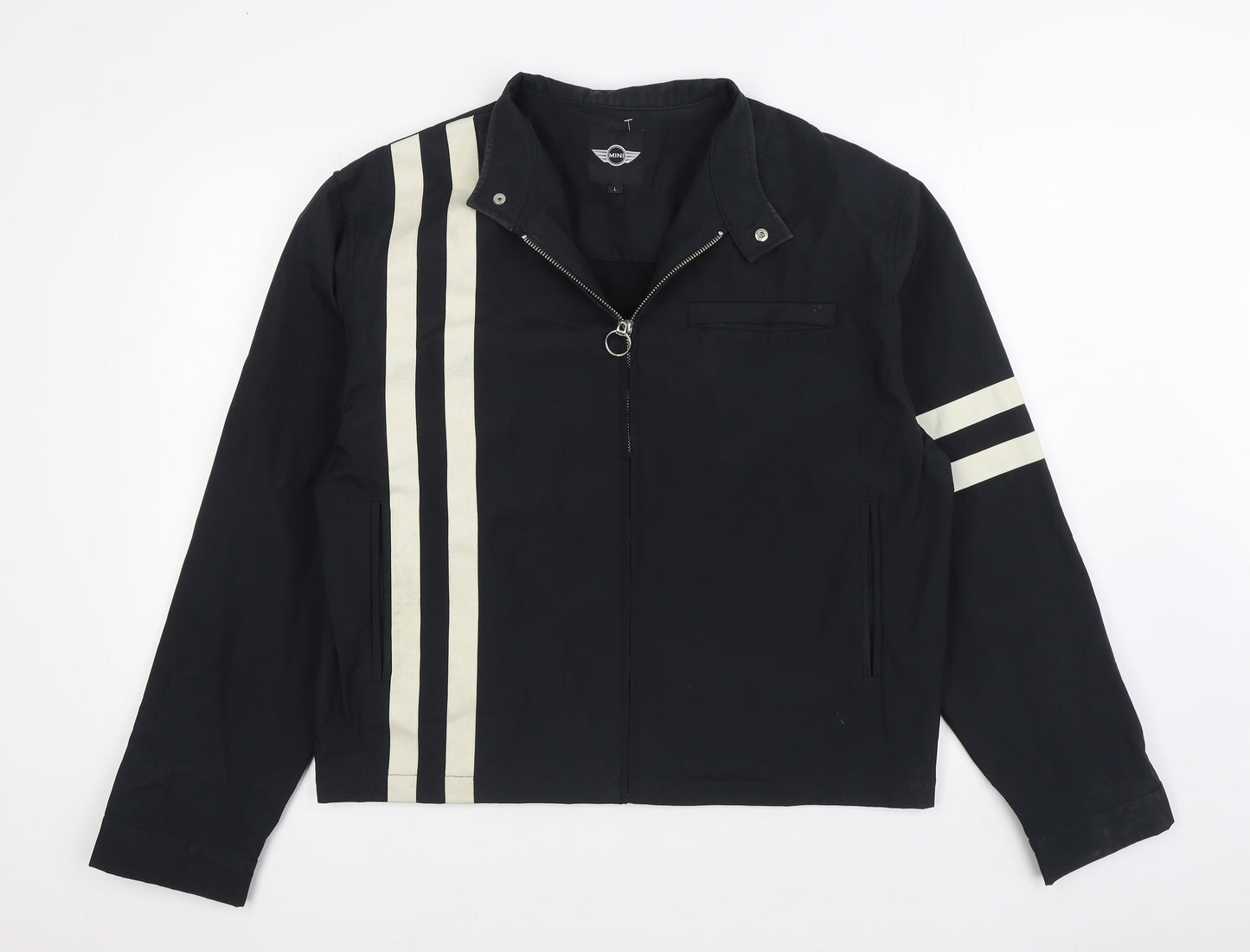 MINI Mens Black Bomber Jacket Jacket Size M Zip