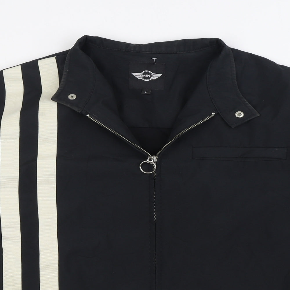 MINI Mens Black Bomber Jacket Jacket Size M Zip
