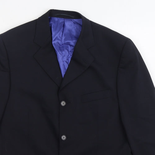 Hugo James Mens Black Wool Jacket Suit Jacket Size 40