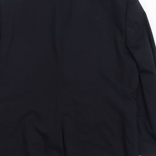 Hugo James Mens Black Wool Jacket Suit Jacket Size 40