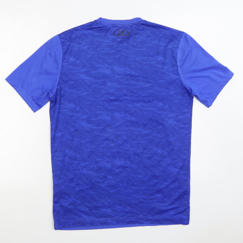 Under armour Mens Blue Polyester T-Shirt Size S Round Neck