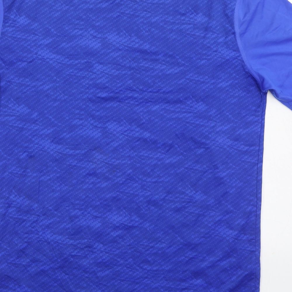 Under armour Mens Blue Polyester T-Shirt Size S Round Neck