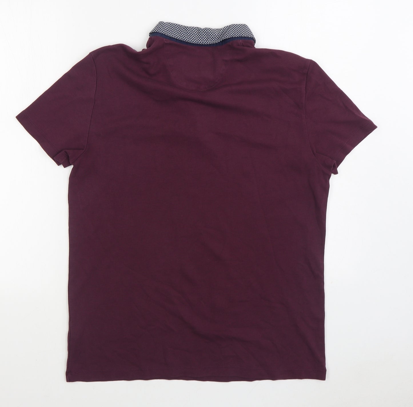 F&F Mens Red 100% Cotton Polo Size M Collared Pullover