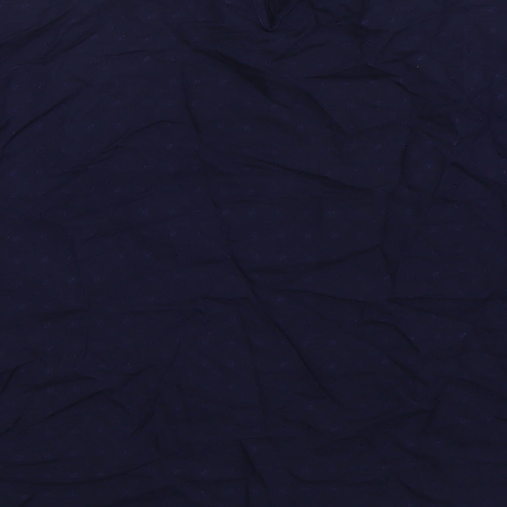 Marks and Spencer Womens Blue Viscose Basic Blouse Size 18 Round Neck