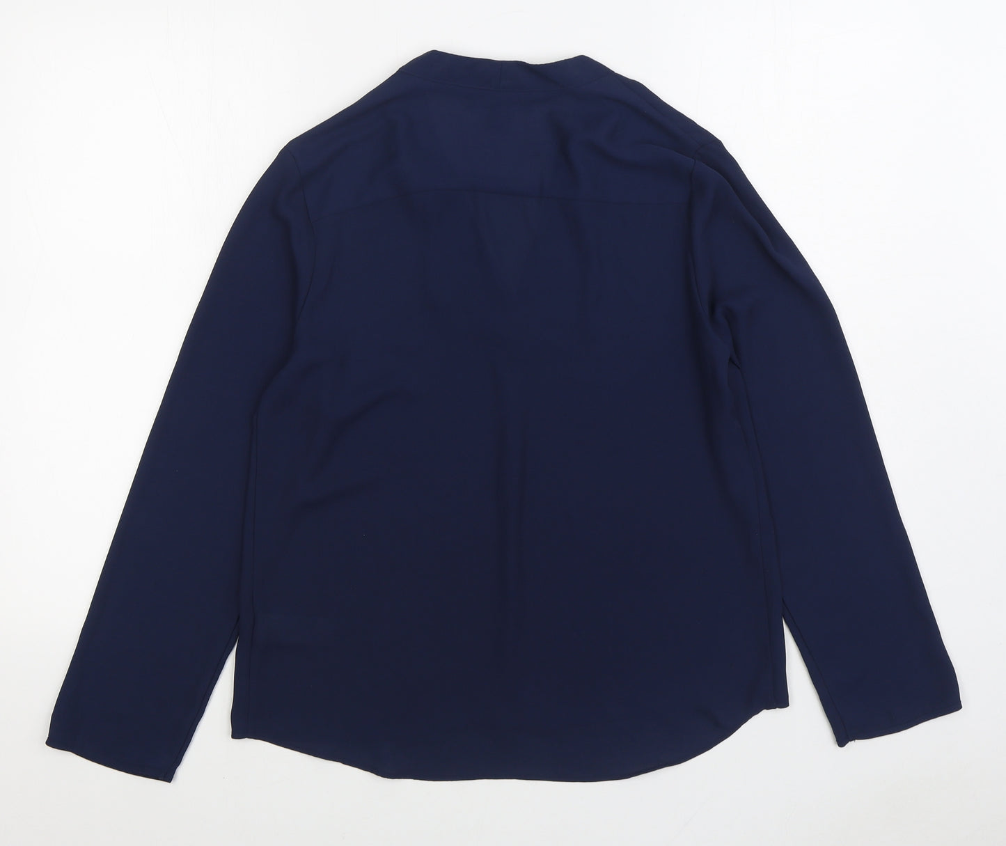 Primark Womens Blue Polyester Basic Blouse Size 10 Round Neck