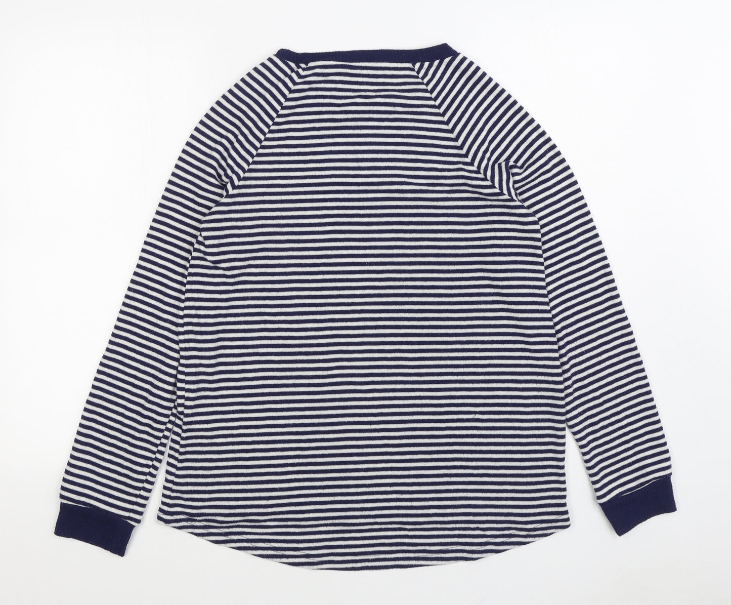 Primark Womens Blue Striped Polyester Pullover Sweatshirt Size S Pullover