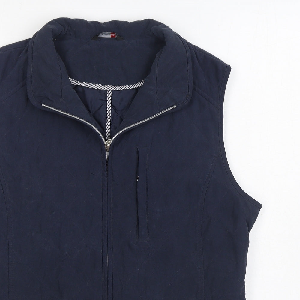 Concept UK Womens Blue Gilet Jacket Size 16 Zip