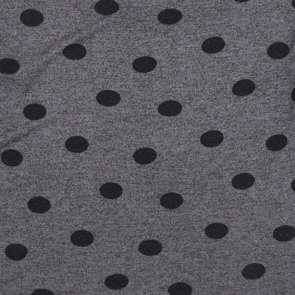 Clockhouse Womens Grey Polka Dot Cotton Pullover Sweatshirt Size S Pullover