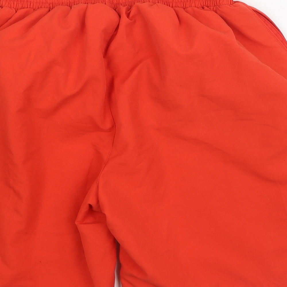 Slazenger Mens Orange Polyester Sweat Shorts Size M Regular Tie - Swim trunks