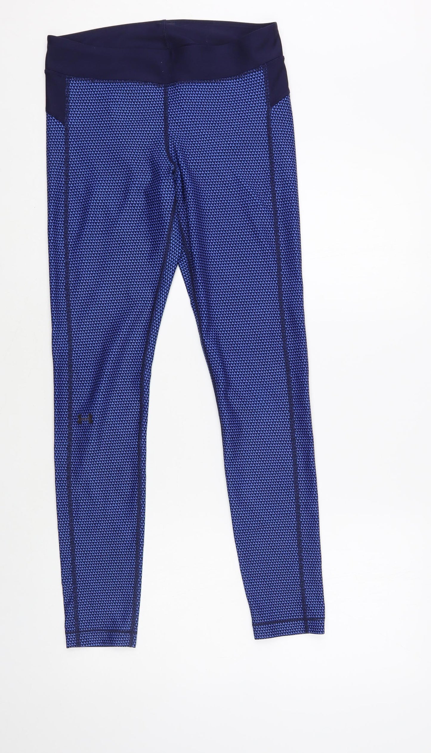 Under armour Womens Blue Geometric Polyamide Compression Leggings Size M L28 in Regular