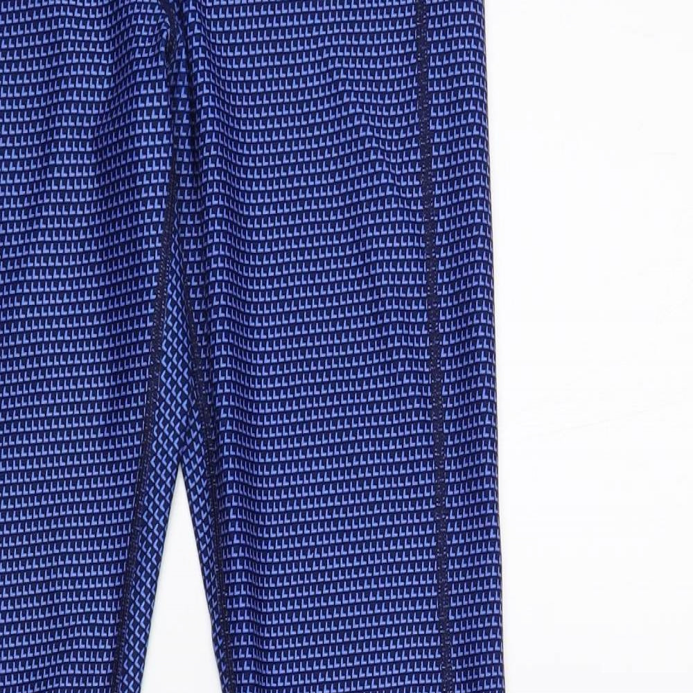 Under armour Womens Blue Geometric Polyamide Compression Leggings Size M L28 in Regular