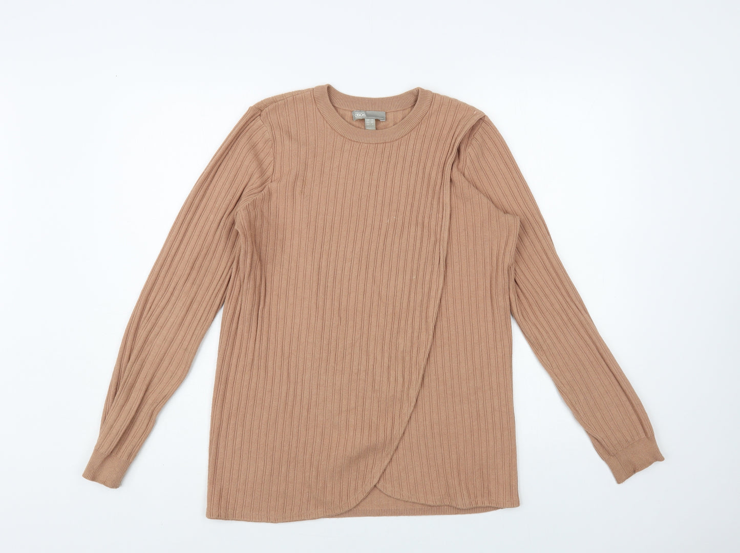 ASOS Womens Pink Crew Neck Viscose Pullover Jumper Size 10