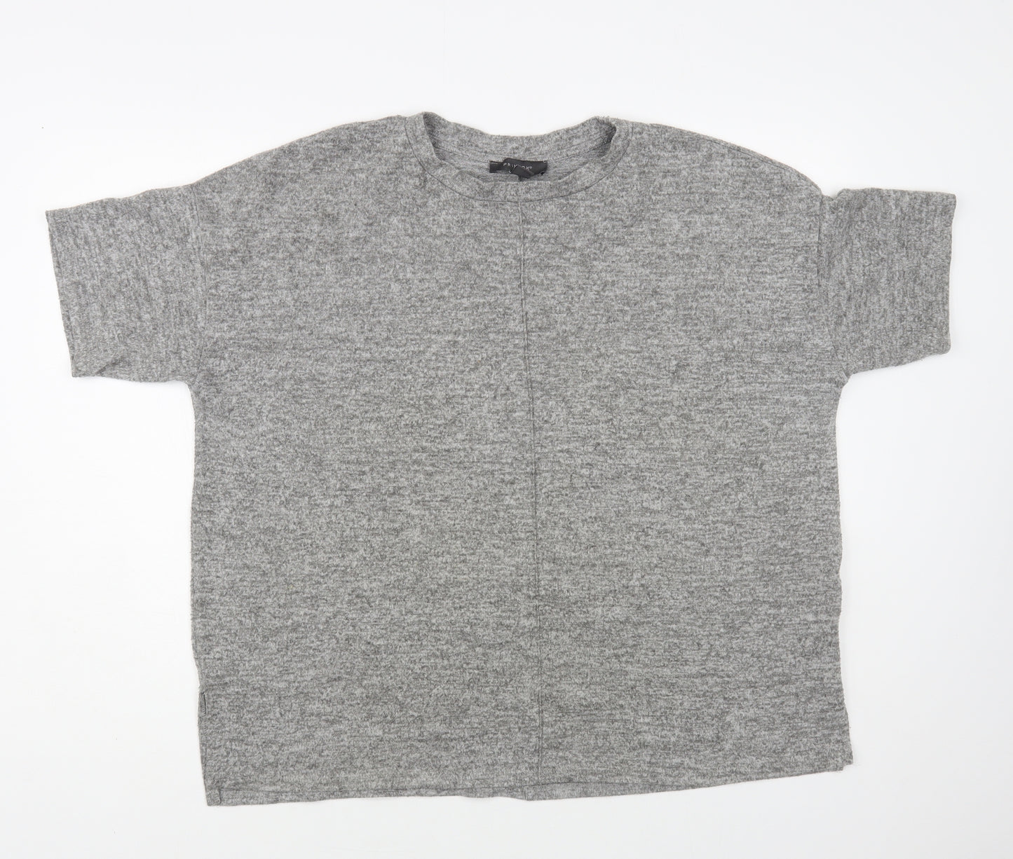 Primark Womens Grey Crew Neck Polyester Pullover Jumper Size L