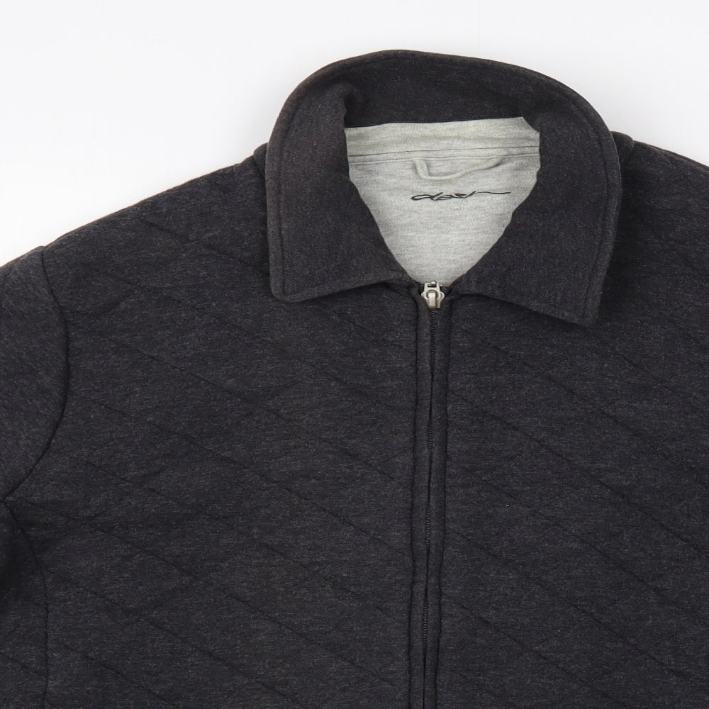 DASH Womens Grey Quilted Jacket Size 16 Zip