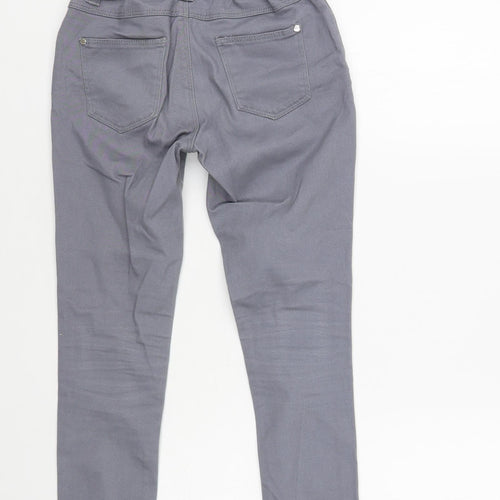 Denim Co. Girls Grey Cotton Skinny Jeans Size 8-9 Years Regular Button
