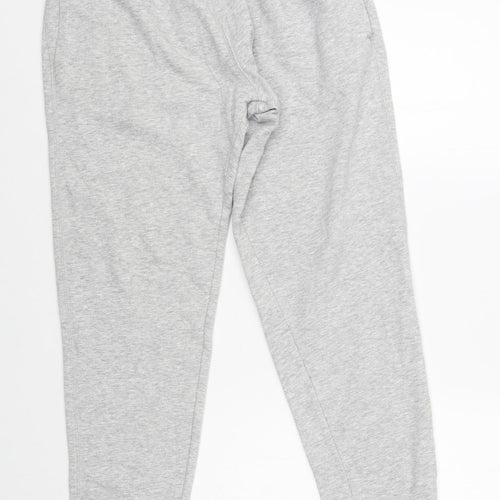 George Mens Grey Cotton Jogger Trousers Size S L29 in Regular Drawstring