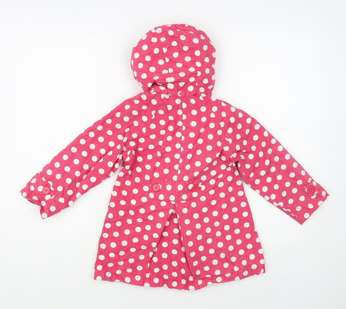 TU Girls Pink Polka Dot Jacket Size 5-6 Years Button
