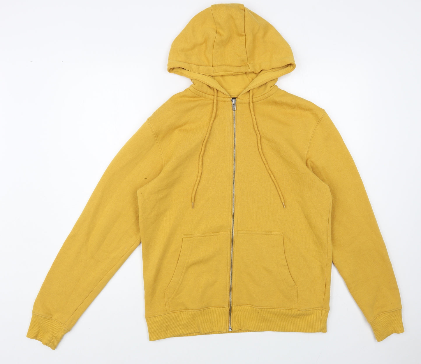 Dunnes Stores Mens Yellow Cotton Full Zip Hoodie Size S