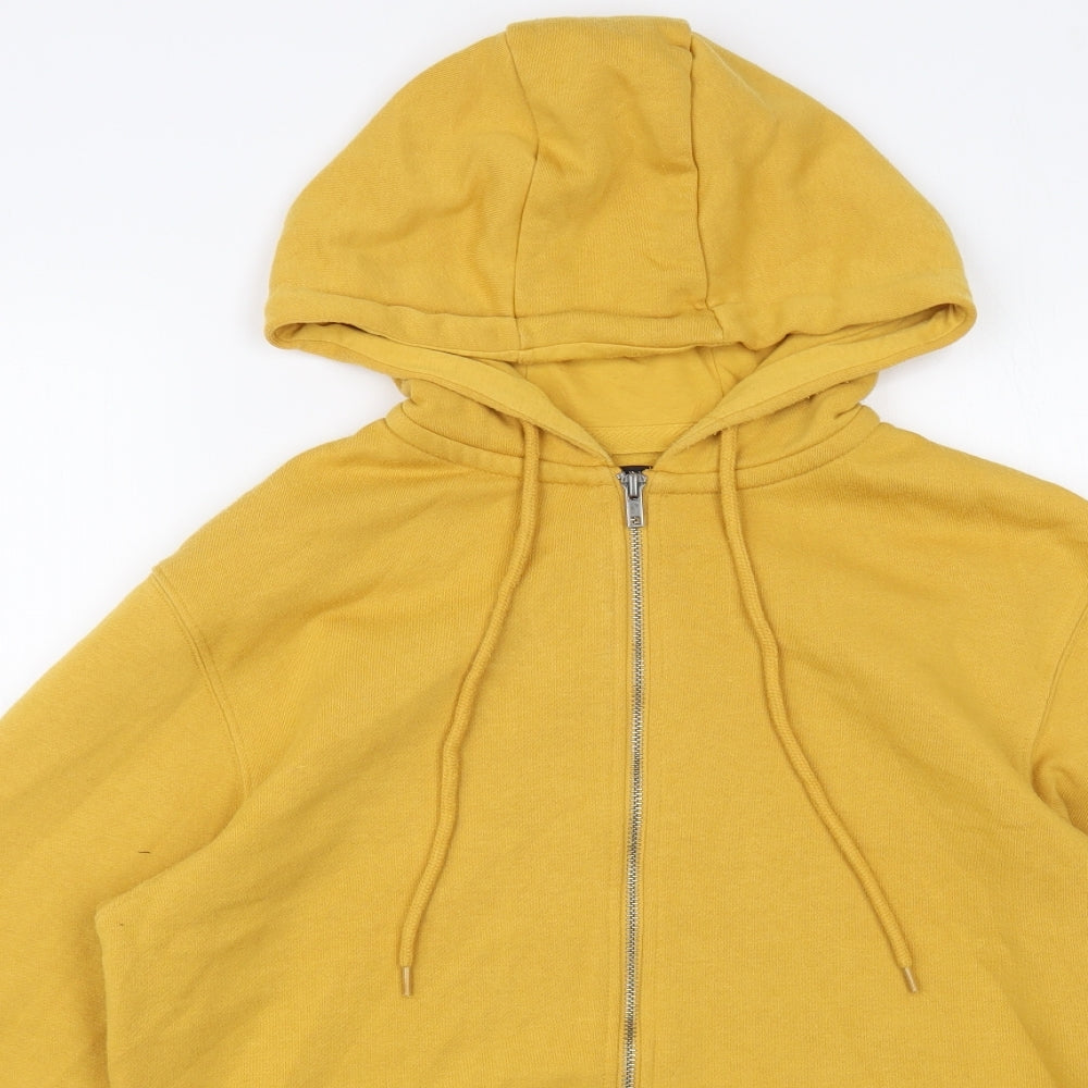 Dunnes Stores Mens Yellow Cotton Full Zip Hoodie Size S