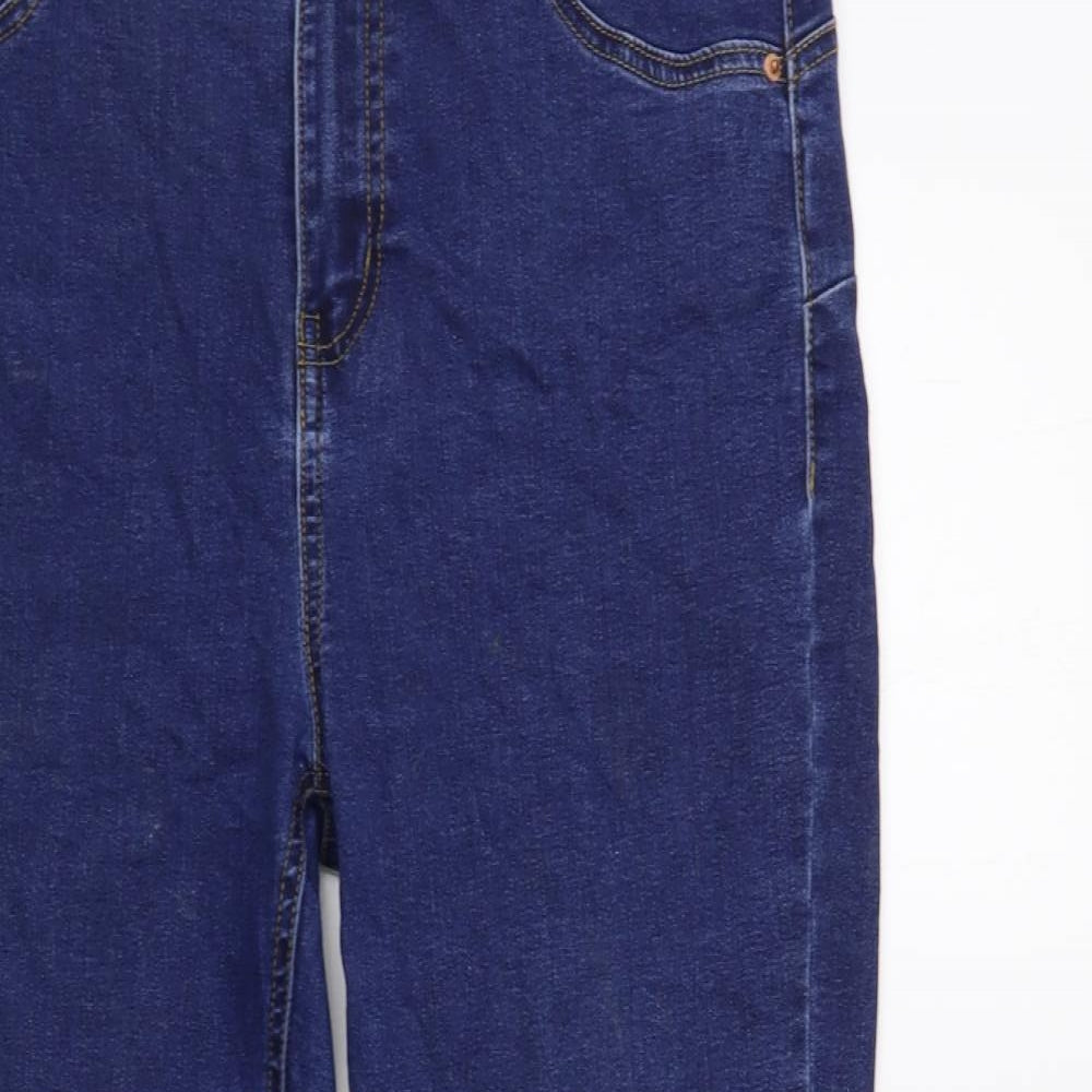 Denim Co. Womens Blue Cotton Skinny Jeans Size 16 L28 in Regular Button