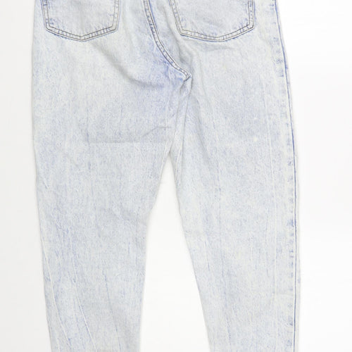 Denim Co. Womens Blue Cotton Tapered Jeans Size 10 L29 in Regular Button