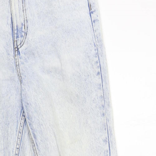 Denim Co. Womens Blue Cotton Tapered Jeans Size 10 L29 in Regular Button