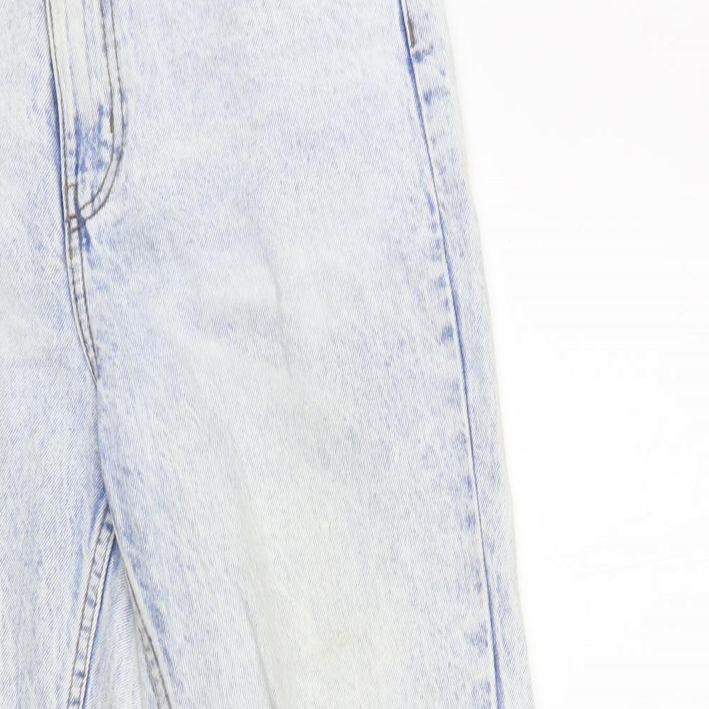 Denim Co. Womens Blue Cotton Tapered Jeans Size 10 L29 in Regular Button