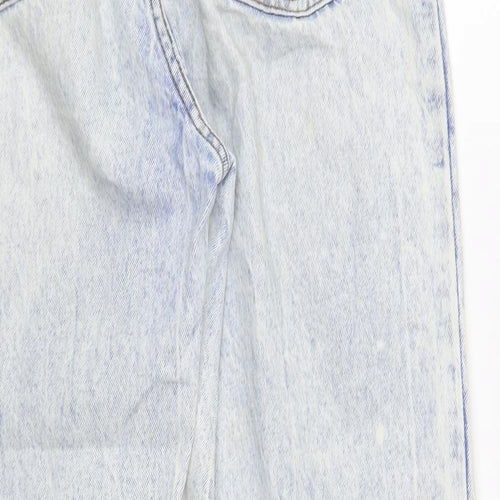 Denim Co. Womens Blue Cotton Tapered Jeans Size 10 L29 in Regular Button