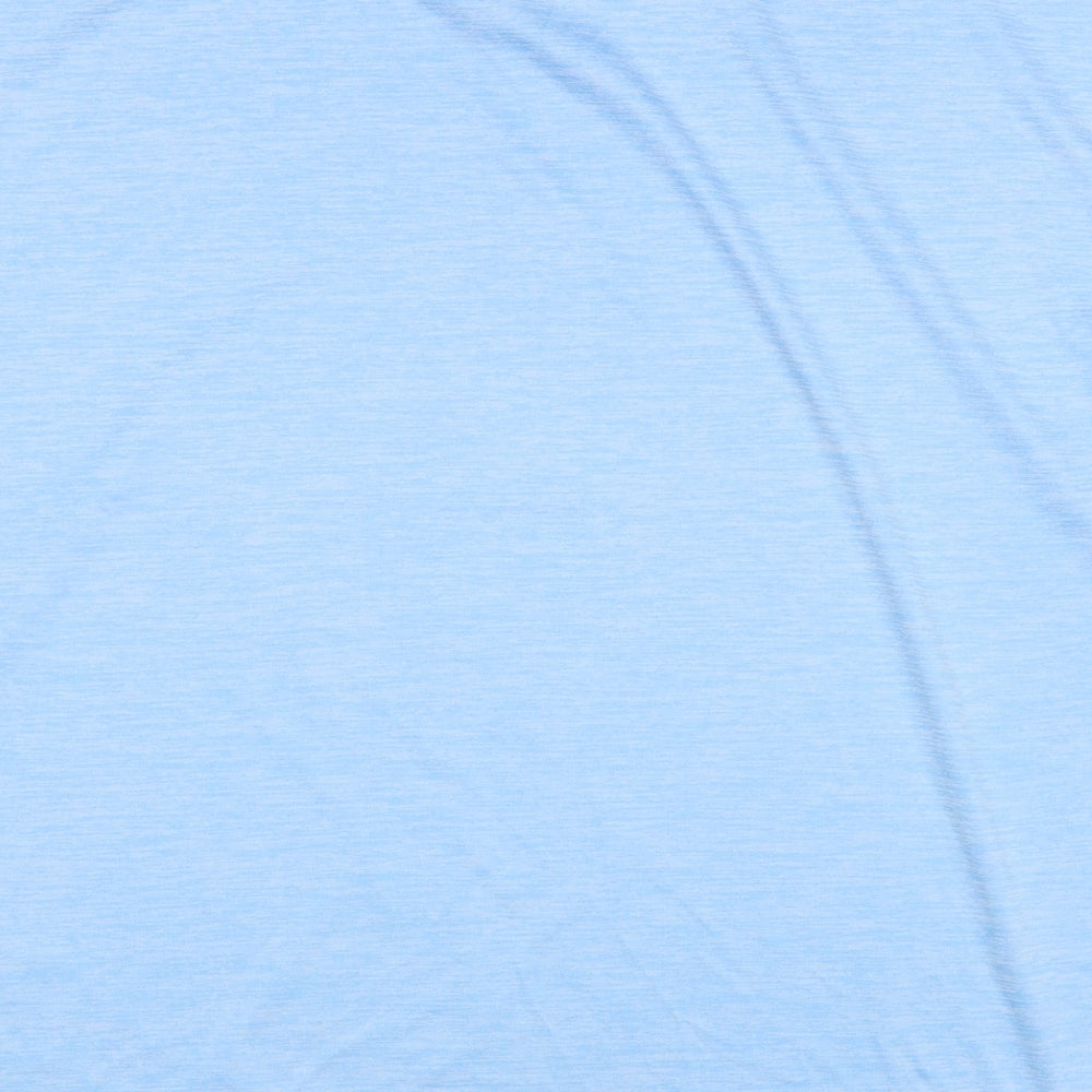 Dunnes Stores Womens Blue Polyester Pullover T-Shirt Size L Crew Neck Pullover