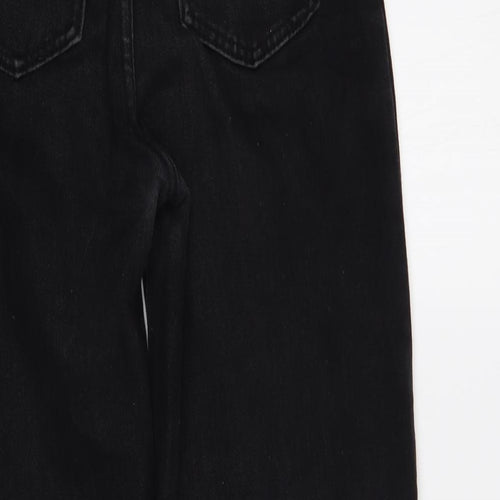 SheIn Womens Black Cotton Bootcut Jeans Size XS L29 in Regular Button