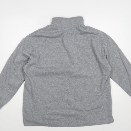 SheIn Womens Grey Cotton Pullover Sweatshirt Size M Zip - Push