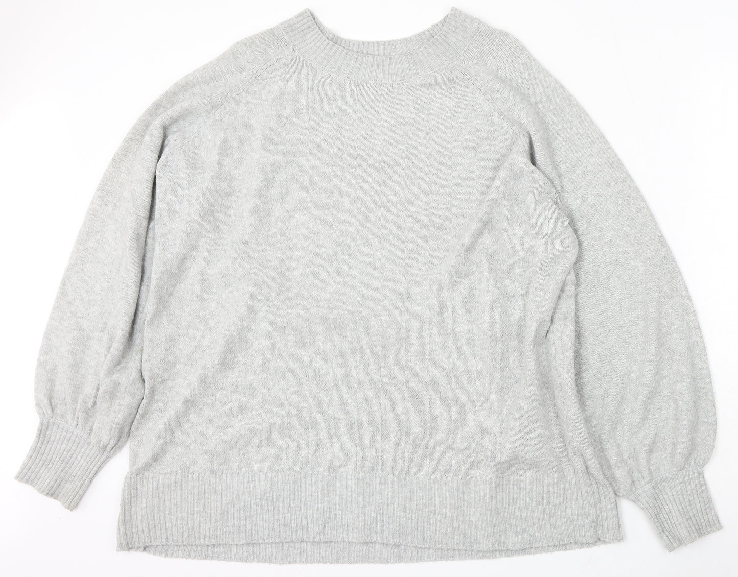 Matalan Womens Grey Round Neck Polyester Pullover Jumper Size XL