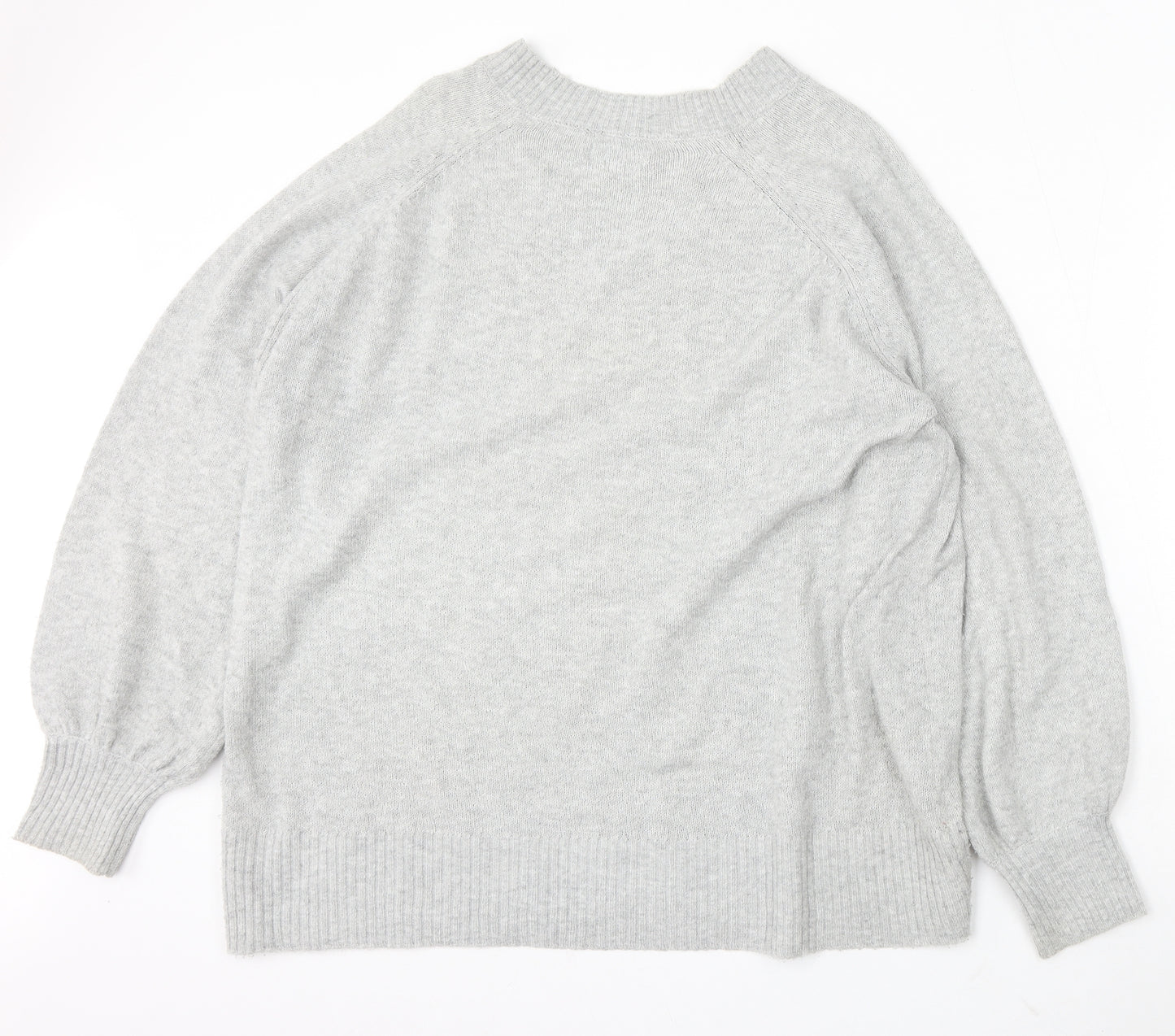 Matalan Womens Grey Round Neck Polyester Pullover Jumper Size XL