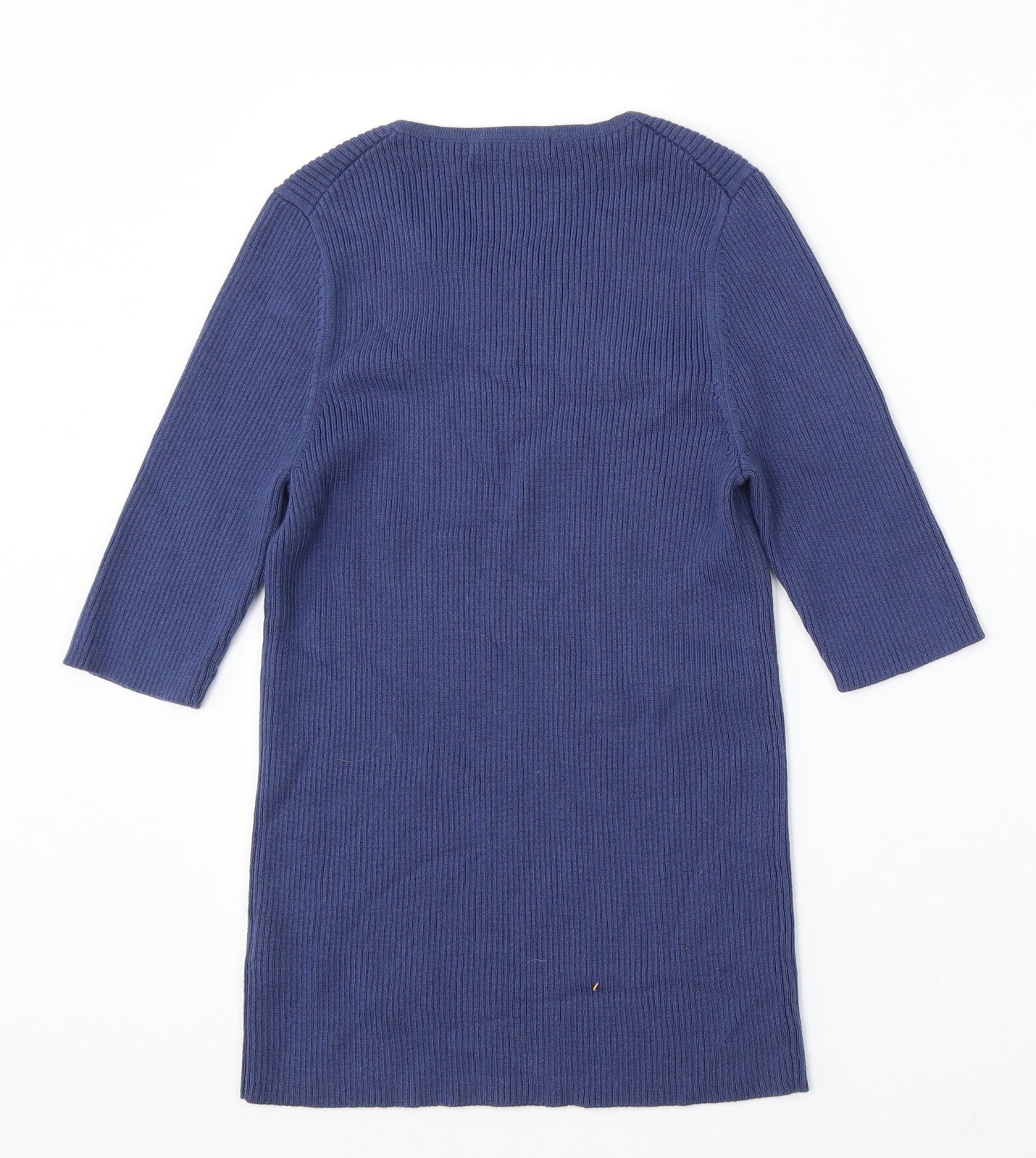 Boden Womens Blue Round Neck Wool Pullover Jumper Size 12