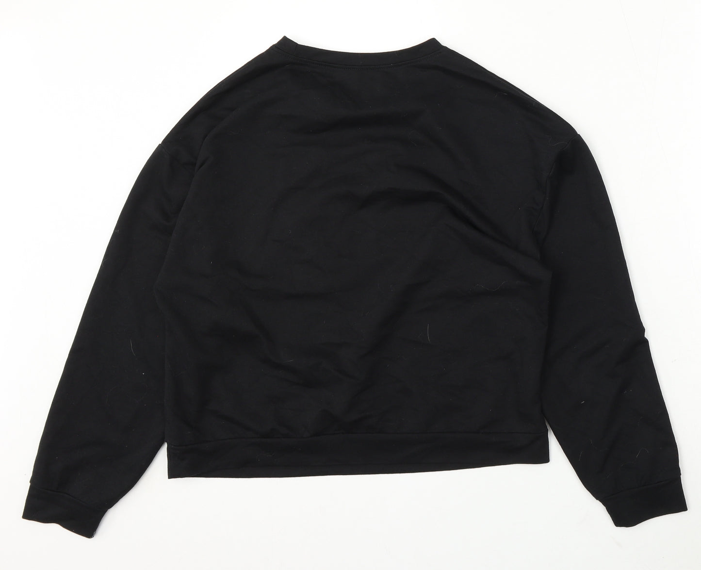 SheIn Womens Black Polyester Pullover Sweatshirt Size M