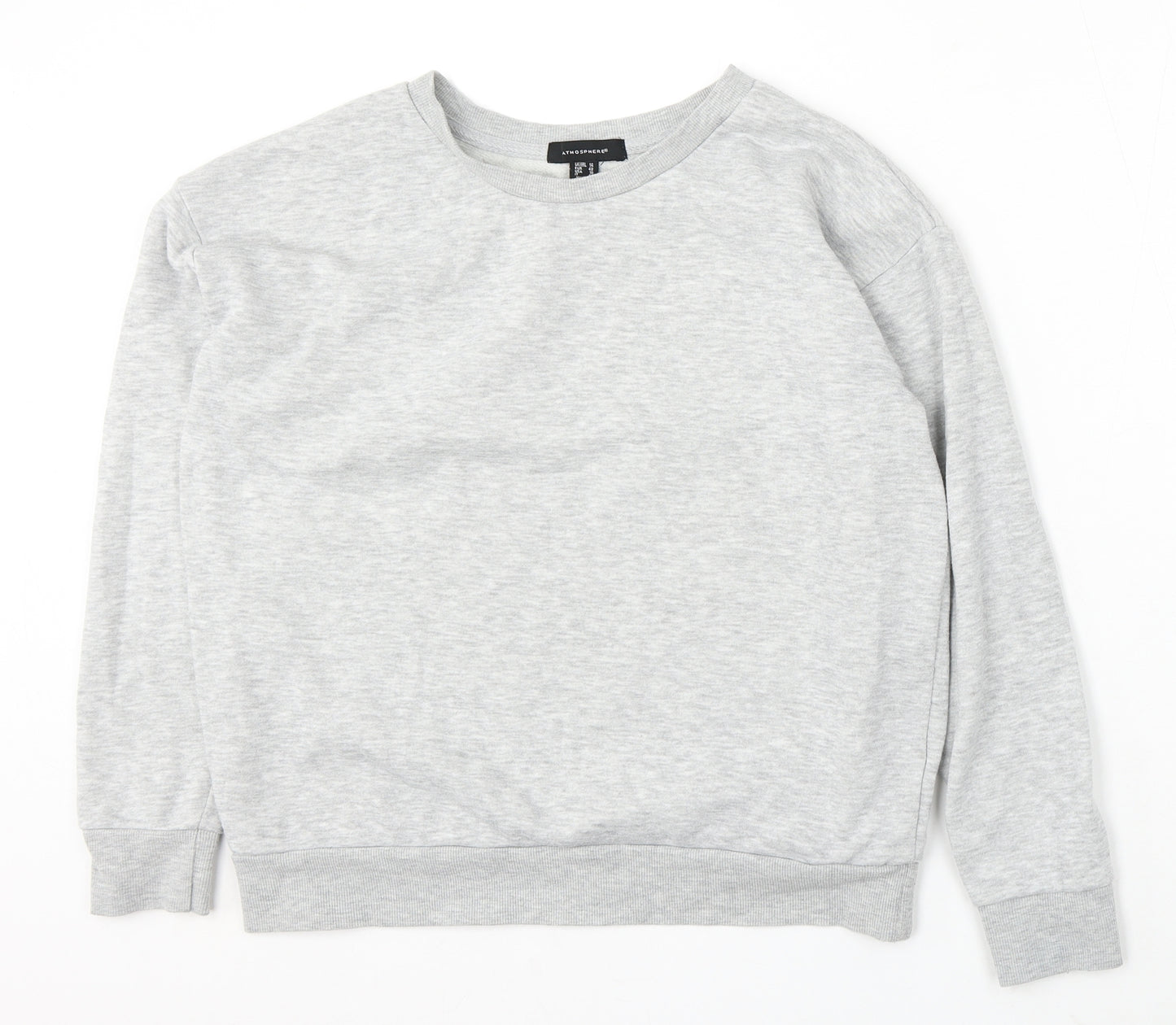Atmosphere Womens Grey Polyester Pullover Sweatshirt Size 14