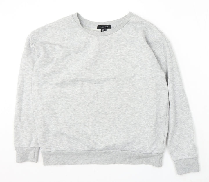 Atmosphere Womens Grey Polyester Pullover Sweatshirt Size 14