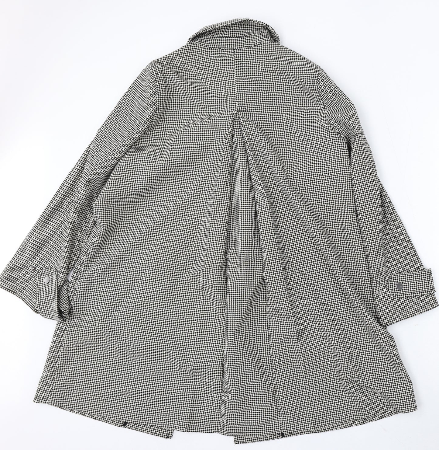 H&M Womens Multicoloured Houndstooth Jacket Size 6 Snap