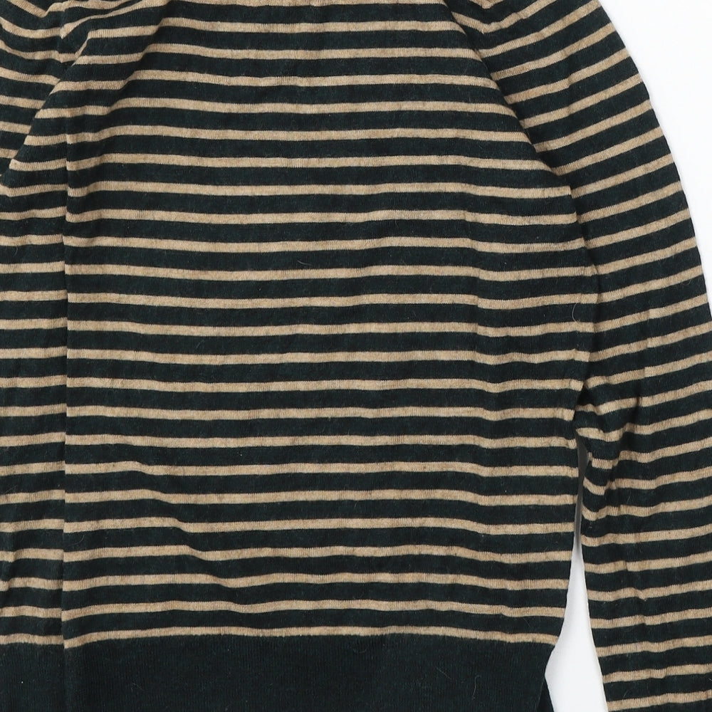 Cynthia Rowley Womens Multicoloured Round Neck Striped Wool Pullover Jumper Size M