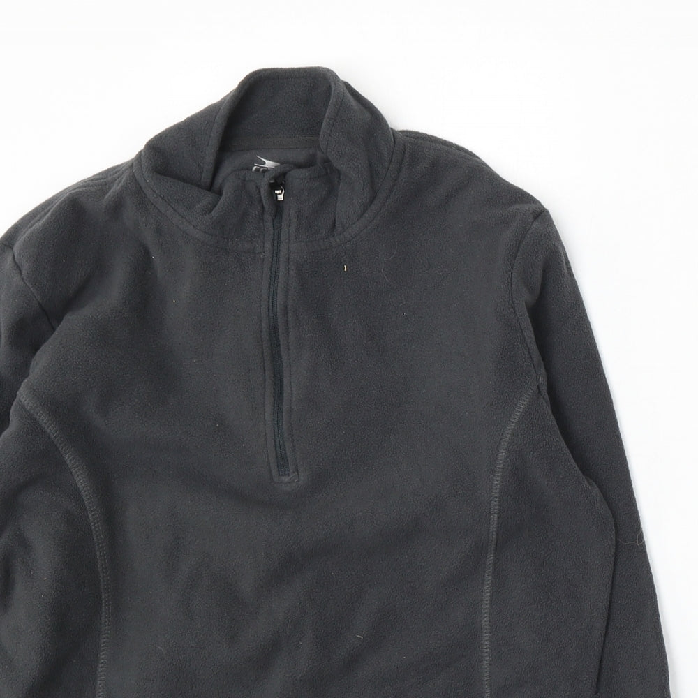 Crane Womens Grey Polyester Pullover Sweatshirt Size 12 Zip